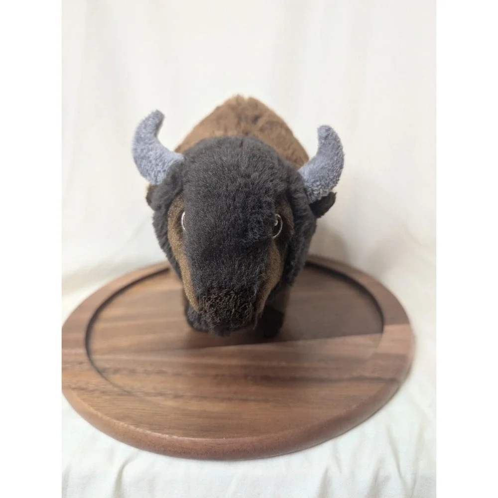 ECO NATION BY AURORA BISON BUFFALO BROWN‎ GREY PLUSH ANIMAL TOY 10